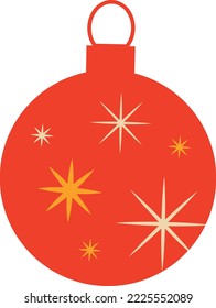Retro Christmas tree toys. vector illustration 