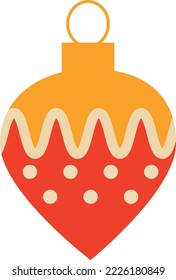 Retro Christmas tree toys. vector illustration 