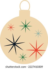 Retro Christmas tree toys. vector illustration 