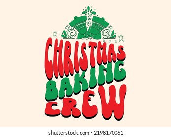 Retro-Weihnachten-T-Shirt-Design-Vektordatei
