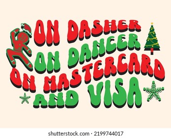 Retro christmas t-shirt design vector file