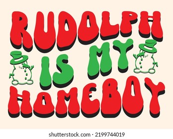 Archivo vectorial de diseño de camisetas de navidad retro