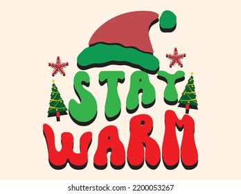 Retro christmas t-shirt design vector file