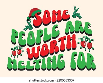 Retro christmas t-shirt design vector file