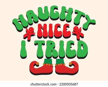 Retro christmas t-shirt design vector file