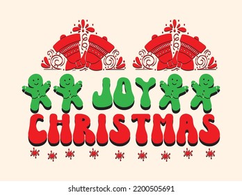 Retro christmas t-shirt design vector file