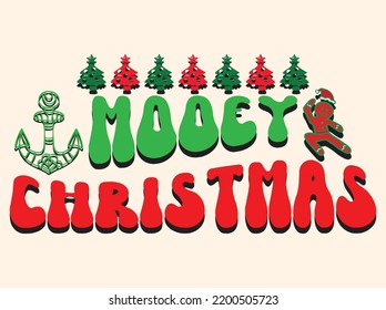 Archivo vectorial de diseño de camisetas de navidad retro