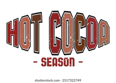 Retro Christmas Winter Hot Cocoa Season T-shirt Design