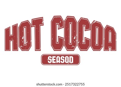 Retro Christmas Winter Hot Cocoa Season T-shirt Design