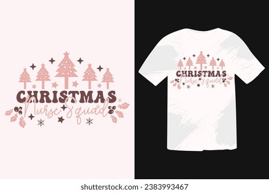 Retro Christmas wreath T shirt Design. winter cozy themed colorful text vector illustration.  Christmas T-shirt quote. T shirt print, postcard wish, poster, banner.