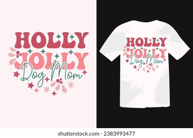 Retro Christmas wreath T shirt Design. winter cozy themed colorful text vector illustration.  Christmas T-shirt quote. T shirt print, postcard wish, poster, banner.