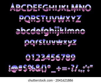 retro chrome type fonts character color full, master fonts, for graphic designers, decoration, and lettering