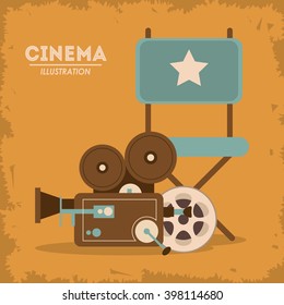 Retro cine design, Vector illustration