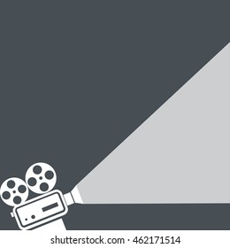 Retro cinema camera icon