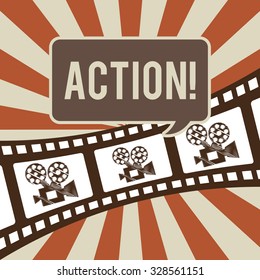retro cinema design, vector illustration eps10 graphic 