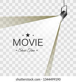 Retro cinema icon with text place, vector illustration