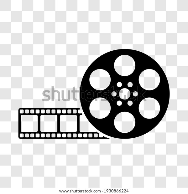 Retro Cinema Movie\
Reel. Film Camera Negative. Vector illustration isolated on\
transparent background.