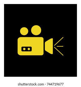 Retro Cinema projector icon vector