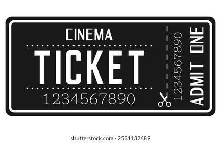 Retro cinema ticket template, EPS10