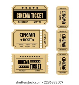 Retro Cinema Ticket, vintage, type, retro, typography ticket design