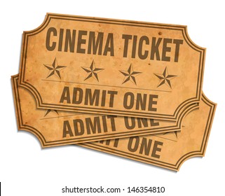 Retro cinema tickets