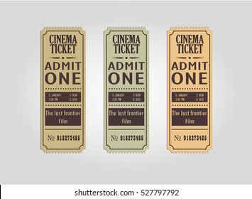 Retro cinema tickets