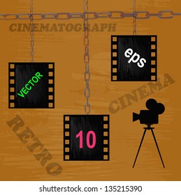 Retro cinematography.Abstract background.Vector