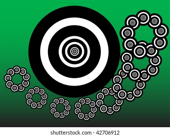  retro circle black and white - target
