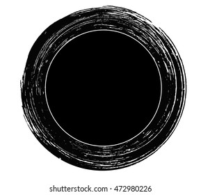 Retro circle frame,stamp,banner.Grunge round shape.Vector illustration.