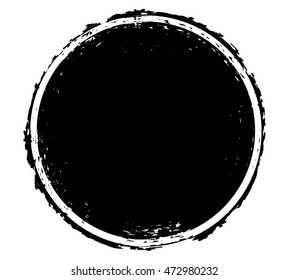 Retro circle frame,stamp,banner.Grunge round shape.Vector illustration.