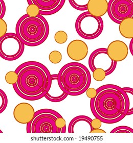 Retro circle pattern in fashion trend colors