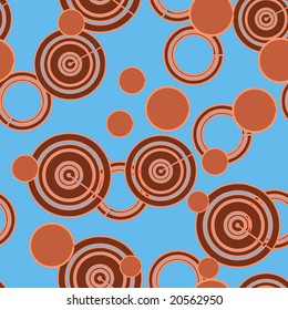 Retro circle pattern in fashion trend colors