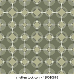 Retro circles background. Seamless pattern. Vector.
