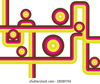 Retro Circles Maze