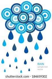 retro circles rain cloud