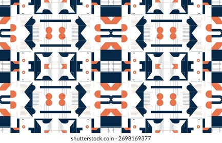 Retro Circular Pattern and Teal Tones