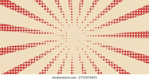 Fondo de circo retro. Rayos en espiral y textura. Patrón rojo y blanco de Antiguas sunburst para el carnaval. feria de verano.