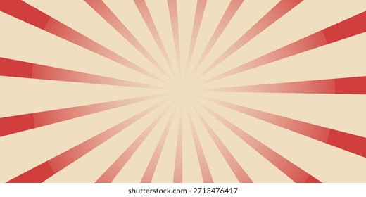Fondo de circo retro. Rayos en espiral y textura. Patrón rojo y blanco de Antiguas sunburst para el carnaval. feria de verano.