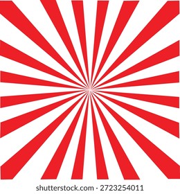 Fundo de circo retrô. Raios espirais e textura. Padrão de sunburst vermelho e branco vintage para o carnaval. feira de verão.