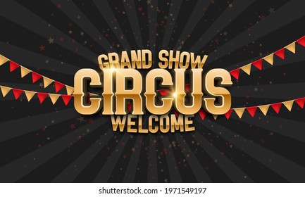 Retro Circus banner. Vector illustration.