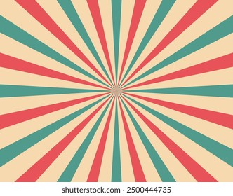 Retro circus stripe background. Vintage circus stripes background. Starburst poster. 
