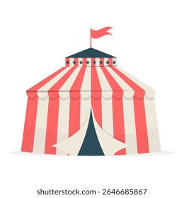 Retro Circus tent met vlag Carnaval.