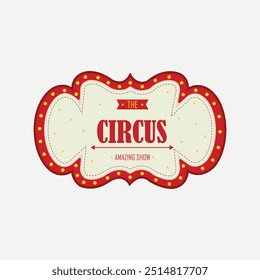  Retro circus tent with a flag. The inscription circus. Carnival of the circus. Vector illustration