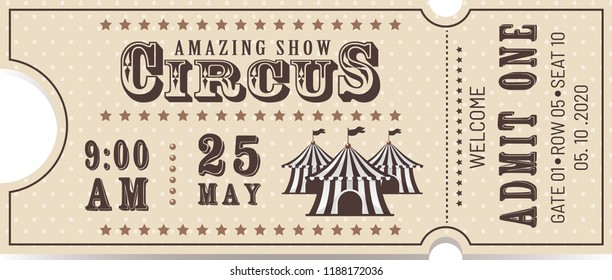 Retro Circus Ticket