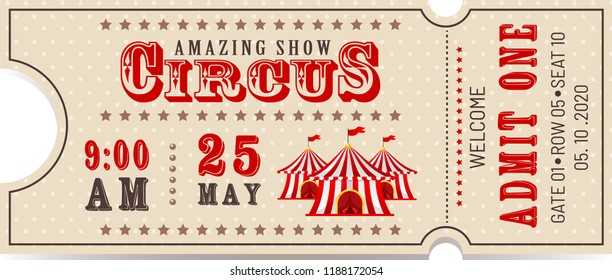 Retro Circus Ticket