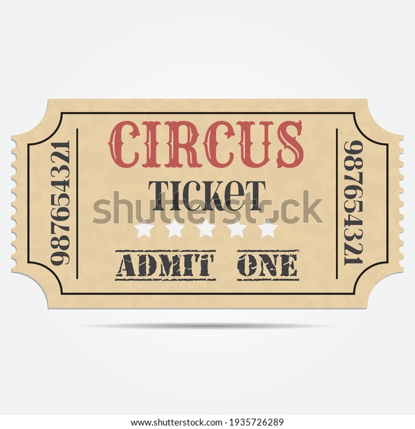 Retro circus ticket and empty ticket. Craft\
circus ticket.