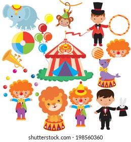 Retro circus vector illustration