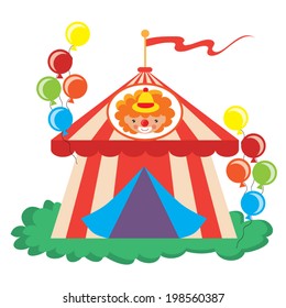 Retro circus vector illustration