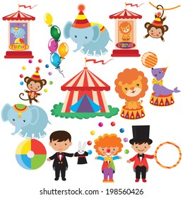 Retro circus vector illustration