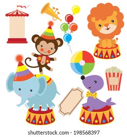 Retro circus vector illustration